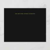 Schwarz mit Sonnenblumen Hochzeitbudget (Rückseite)