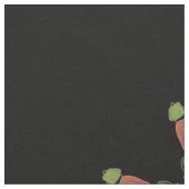 Schwarz mit Vintager Blüte Stoff (Nahaufnahme)