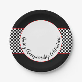 Schwarz mit Weiß Pappteller