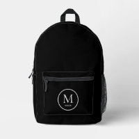 Schwarz mit weißem monogramm Farbblock