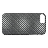 Schwarz mit weißem Polka-Dot-Quiltdesign Case-Mate iPhone Hülle (Rückseite (Horizontal))