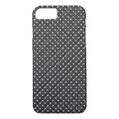 Schwarz mit weißem Polka-Dot-Quiltdesign Case-Mate iPhone Hülle (Rückseite)