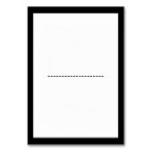 Schwarz mit weißem Wirblem Herzen - Escortkarte Tischnummer (Rückseite)