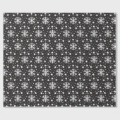 SCHWARZ MIT WEISSEN CHRISTMAS FERIENSCHNEEBERN GESCHENKPAPIER (Flach)