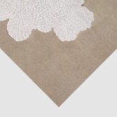 Schwarz mit weißen Dahlia-Blume auf Khaki Linen Seidenpapier (Detail)