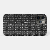 Schwarz mit weißen Hieroglyphen Case-Mate iPhone Hülle (Rückseite (Horizontal))