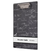 Schwarz mit weißen Mathematik-Gleichungen Mathemat Klemmbrett (Links)