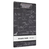 Schwarz mit weißen Mathematik-Gleichungen Mathemat Klemmbrett (Rechts)