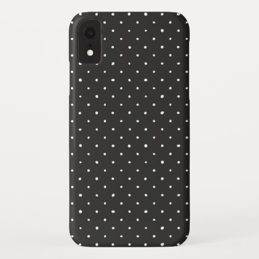 schwarz mit weißen Polka-Punkten Case-Mate iPhone Hülle (Rückseite)