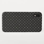 schwarz mit weißen Polka-Punkten Case-Mate iPhone Hülle (Rückseite (Horizontal))
