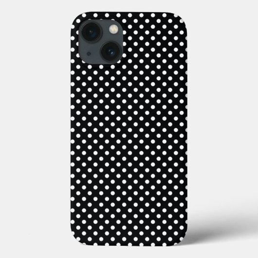 Schwarz mit weißen Polka-Punkten Case-Mate iPhone Hülle (Rückseite)