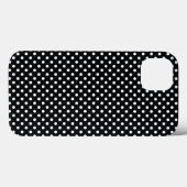 Schwarz mit weißen Polka-Punkten Case-Mate iPhone Hülle (Rückseite (Horizontal))