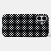 Schwarz mit weißen Polka-Punkten Case-Mate iPhone Hülle (Rückseite (Horizontal))