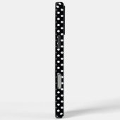 Schwarz mit weißen Polka-Punkten Case-Mate iPhone Hülle (Rückseite / Rechts)