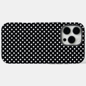 Schwarz mit weißen Polka-Punkten Case-Mate iPhone Hülle (Rückseite (Horizontal))