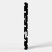 Schwarz mit weißen Polka-Punkten Case-Mate iPhone Hülle (Rückseite / Rechts)