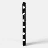 Schwarz mit weißen Polka-Punkten Case-Mate iPhone Hülle (Rückseite / Links)