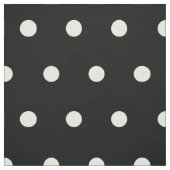 Schwarz mit weißen Polka-Punkten Stoff (Muster)