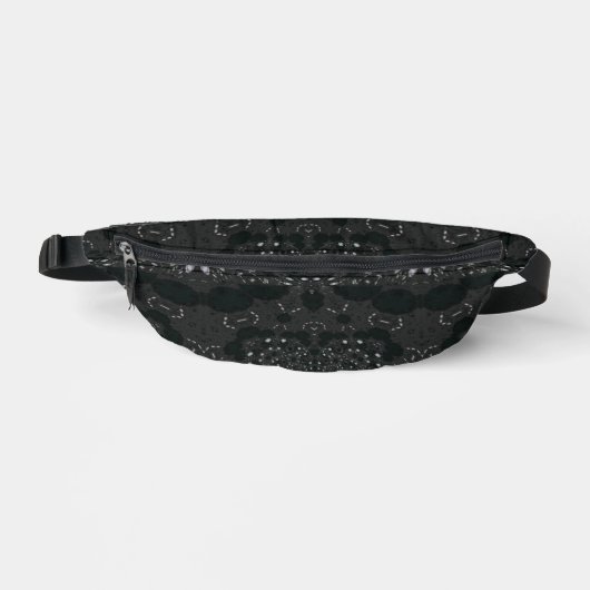 Schwarz mit weißen Punkten Bauchtasche (Vorderseite)