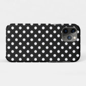 Schwarz mit weißen Punkten Case-Mate iPhone Hülle (Rückseite (Horizontal))