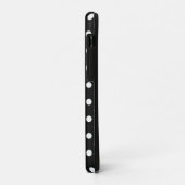 Schwarz mit weißen Punkten Case-Mate iPhone Hülle (Hinten/Links)