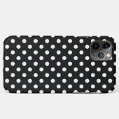 Schwarz mit weißen Punkten Case-Mate iPhone Hülle (Rückseite (Horizontal))
