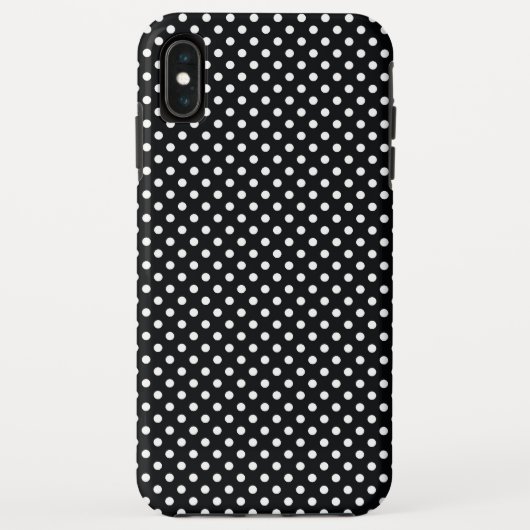 Schwarz mit weißen Punkten Case-Mate iPhone Hülle (Rückseite)