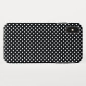 Schwarz mit weißen Punkten Case-Mate iPhone Hülle (Rückseite (Horizontal))