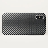 Schwarz mit weißen Punkten Case-Mate iPhone Hülle (Rückseite (Horizontal))