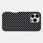 Schwarz mit weißen Punkten iPhone Hülle (Rückseite (Horizontal))