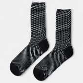 Schwarz mit weißen Punkten Socken (Linkes Detail)