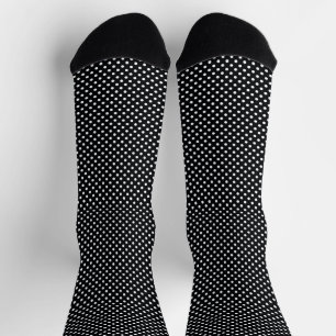 Schwarz mit weißen Punkten Socken