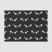 Schwarz mit weißen Sternen Seidenpapier (Vorderseite)