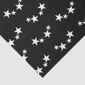 Schwarz mit weißen Sternen Seidenpapier (Ausschnitt)
