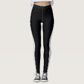 Schwarz mit weißen Streifen Leggings (Vorderseite)