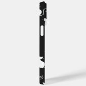 SCHWARZ MIT WEISSER SITZKATZMUSTER Case-Mate iPhone HÜLLE (Rückseite / Rechts)