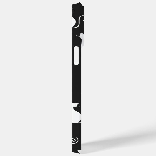 SCHWARZ MIT WEISSER SITZKATZMUSTER Case-Mate iPhone HÜLLE (Rückseite / Rechts)