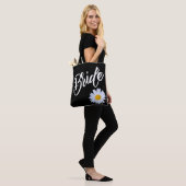 Schwarz mit White Daisy Bride Tasche (Am Model)