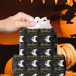 Schwarz mit White Spider Webs und niedliches Moder Geschenkpapier
