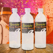 Schwarz mit White Spider Webs und niedliches Moder Wasserflaschenetikett