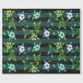 Schwarz mit Zitronengrün Geschenkpapier (Flach)