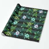 Schwarz mit Zitronengrün Geschenkpapier (Ungerollt)