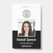 Schwarz | Mitarbeiter Foto ID Company Security Ausweis (Front)