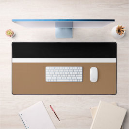 Schwarz-Mocha-braun, weiße Streifen Schreibtischunterlage