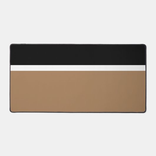 Schwarz-Mocha-braun, weiße Streifen Schreibtischunterlage (Vorderseite)
