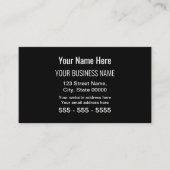 Schwarz-Modern-Beruflich-Terminierungskarte Terminkarte (Vorderseite)