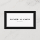 Schwarz-modern Beruflich Visitenkarte (Vorderseite)