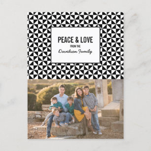 Schwarz-Modern-Dreiecke-Foto Postkarte