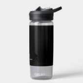Schwarz Modern Minimal Custom Monogram und Name Trinkflasche (Links)