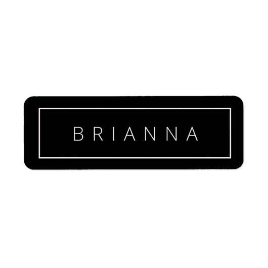 Schwarz-Modern-Minimal-White-Business-Label (Vorne)
